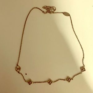 Louis Vuitton flower full necklace - silver